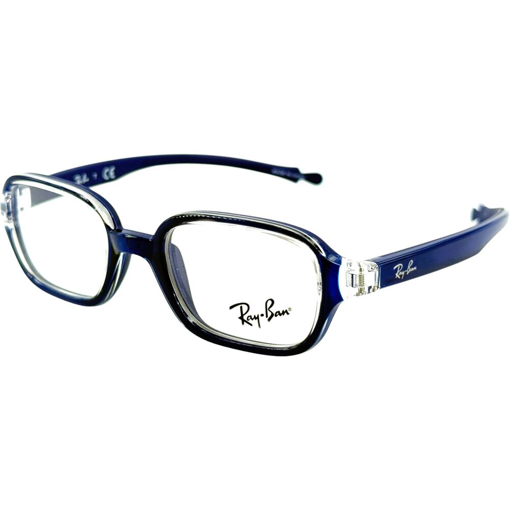 Ray Ban Jr RB9074V Pediatric Eyeglass Frame Transparent On Blue